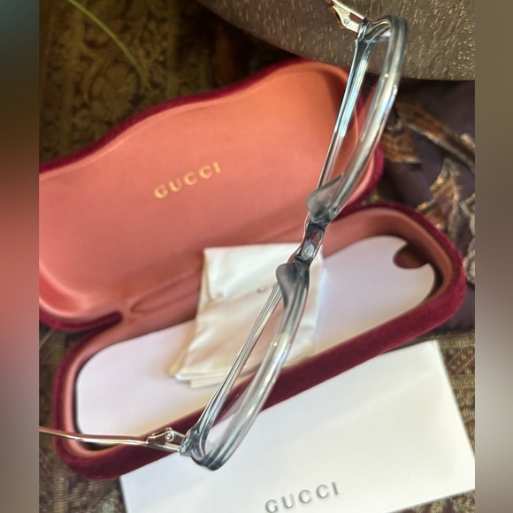 Authentic GUCCI 53mm Semi cat eye Acetate/Metal Optical Glasses New🔥 - Picture 4 of 11